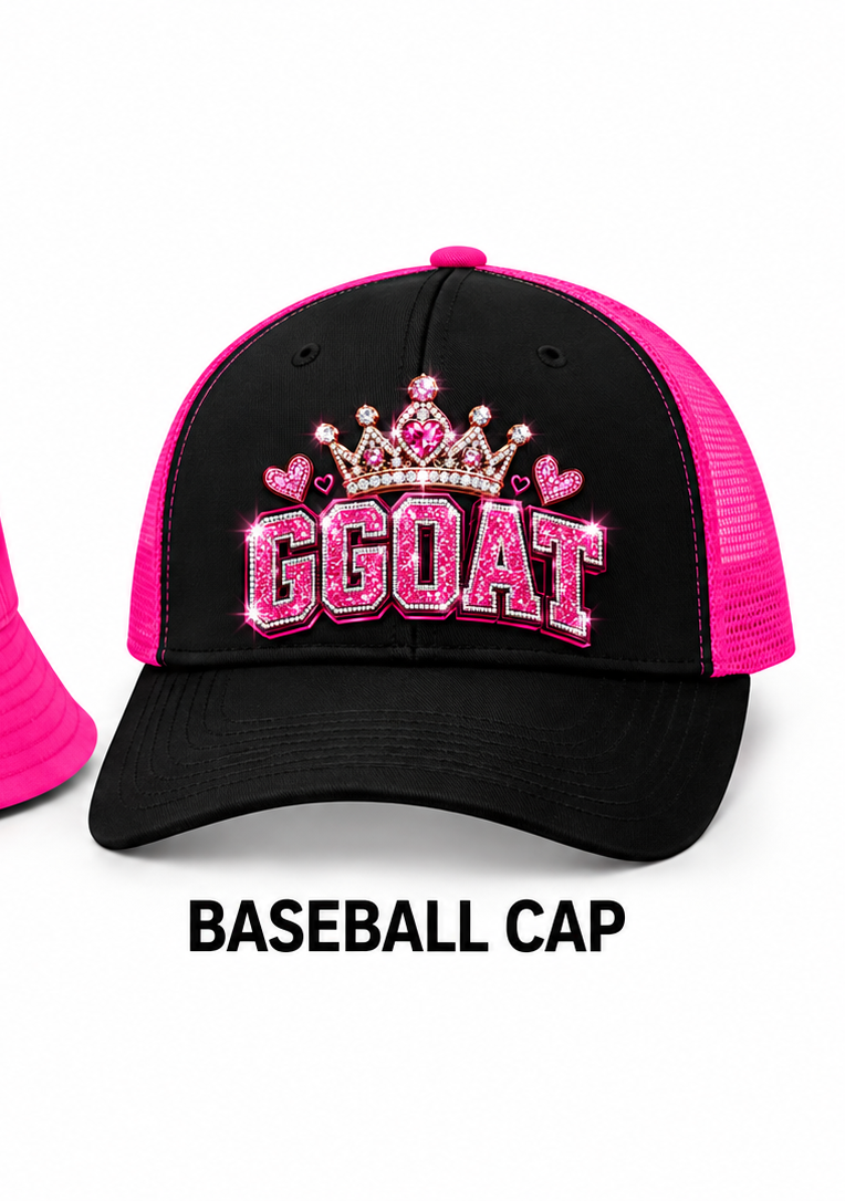 GGOAT baseball cap with final girls logo